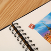 Álbum de fotos de cartón blanco personalizado de bricolaje con encuadernación en espiral y cubierta de tela para bodas y fotos para niños Factory Target