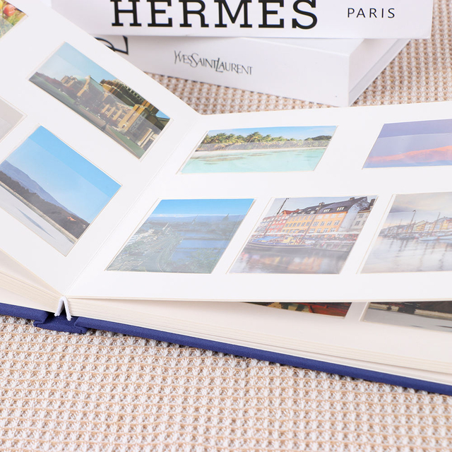 Tela de tela de bricolaje de alta calidad tela de lino 6x4 ventana frontal colorida boda de boda para bebés álbum de fotos de la familia