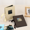 Wholesales Personalizar logotipo 4x6 álbum de fotos plegable de papel settring con ventana graduación de cumpleaños de bodas
