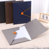 Carpetas de archivos dúplex de tamaño A4 elegante hechas de cartón cerrado con elastic en la bolsa de documentos de expansión de color contrastante