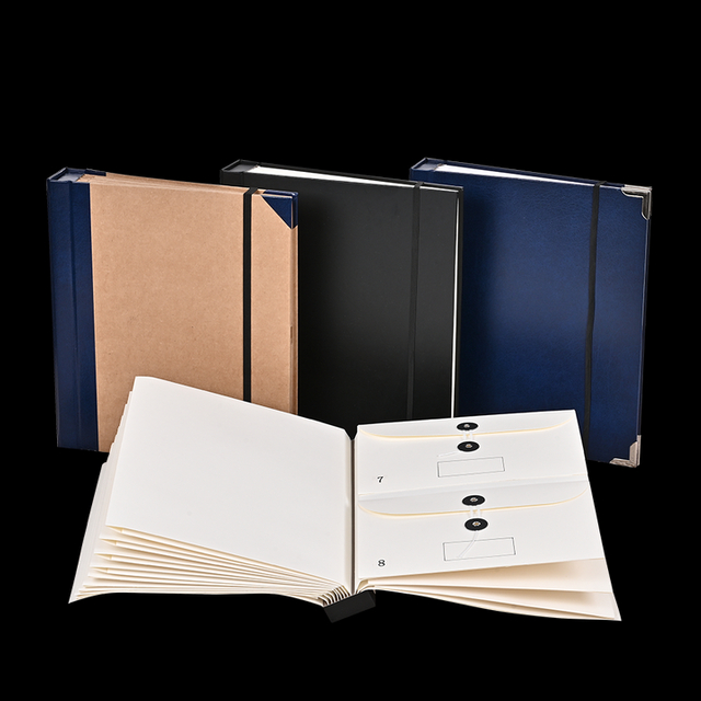 OEM personalizado en caso de que me falte Binder Folio Document Organizer Kraft Paper para registrar el archivo de fotos de información personal clave