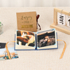 Álbum de fotos de acordeón plegable al por mayor personalizado Estampado de graduación Familia Postal de bodas Boba Gold Kraft Paper 1000pcs