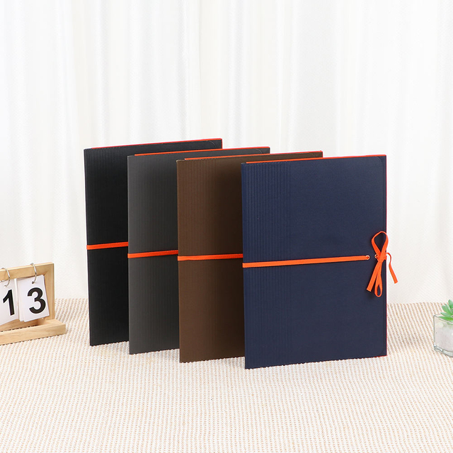 OEM A4 Size Office School Stationery Logotipo Persona de papel personalizado Carpeta de papel Cubierta de tela Documento de cierre Documento Organizador