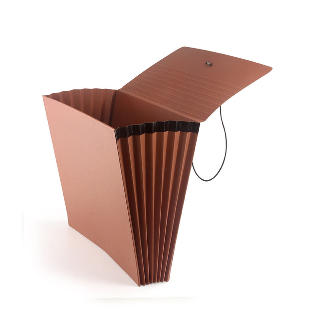 Diseño de acordeón de la carpeta de archivos de expansión de papel de papel al por mayor A4 OEM con goma de goma para la escuela y el documento de la oficina