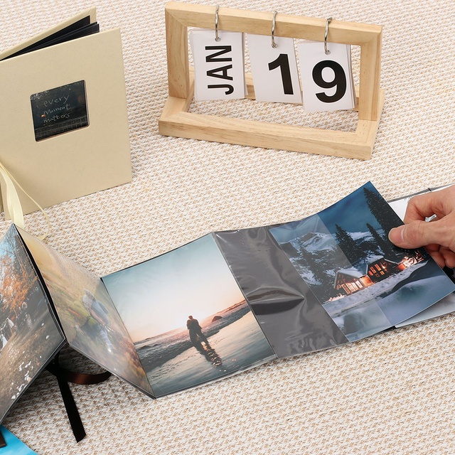 OEM 4x6 Slip-In Paper plegable Ventana de álbum de fotos Logotipo personalizable Cardboard KPOP Graduación Familia Baby Gift Diy