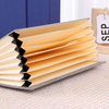 A5 A5 Carpeta de extensión de acordeón de la oficina de la oficina de la escuela hecha de material de papel de cuaderno para la bolsa de carpetas de archivos de uso diario