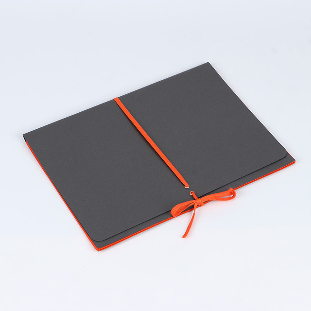 LOGO Custom OEM Document Organizer A4 Size Office & School Stationery con cubierta de tela y cierre de cinta para organizador de documentos