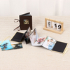 Wholesales Personalizar logotipo 4x6 álbum de fotos plegable de papel settring con ventana graduación de cumpleaños de bodas